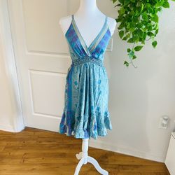 Women Ladies Boho Floral Midi Dress Cocktail Party Evening Summer Beach Sundress one size 