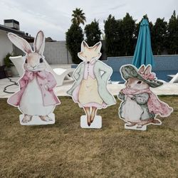 Pink Peter Rabbit And Friends Cutouts