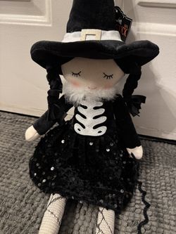 Brand New Halloween Witch, Plush Doll, Home Decor 26”, click on photos to enlarge