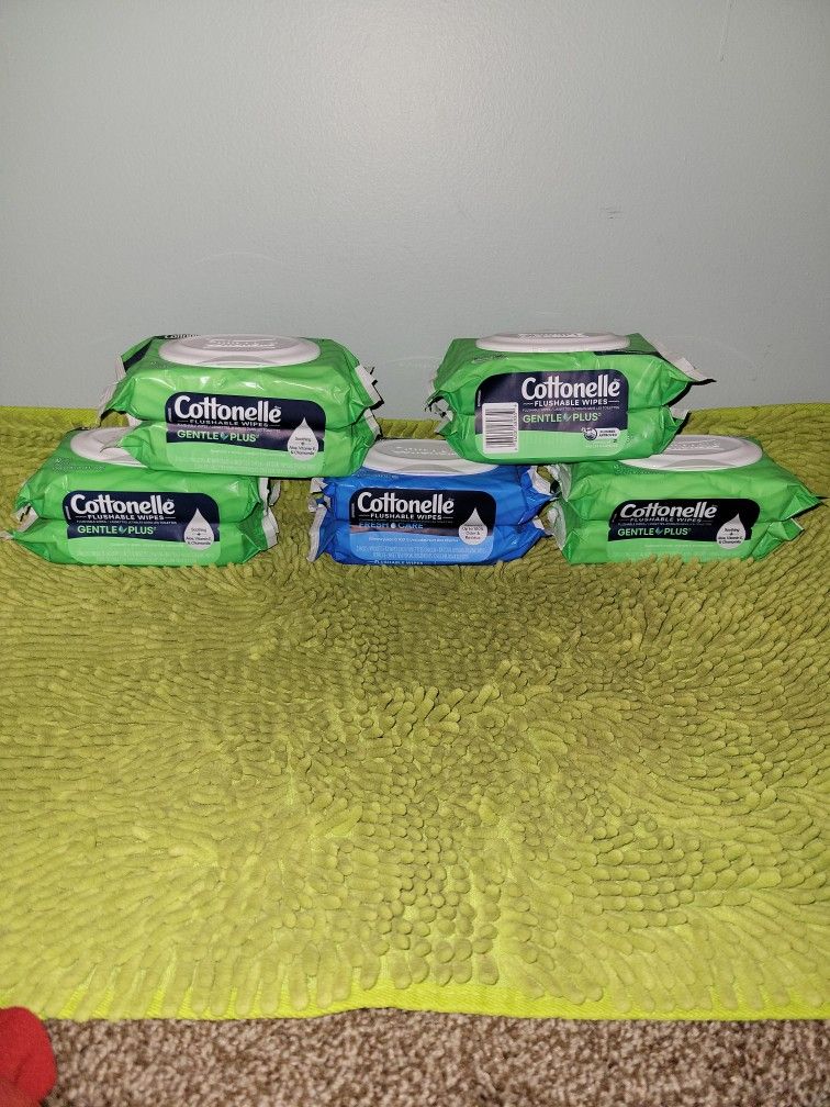 5 Cottonelle Flushable 42 Wipes