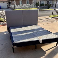 Queen Bed frame and boxspring