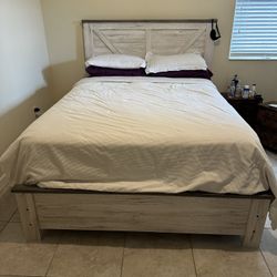 Full Queen Bed Set + Queen Orthopedic Mattress Pillow Top