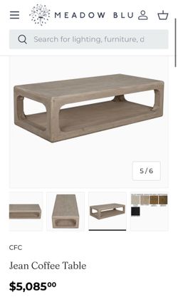 Wood coffee table
