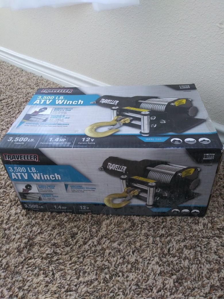Traveller 12V ATV Electric Winch, 3,500 lb. Capacity for Sale in Austin