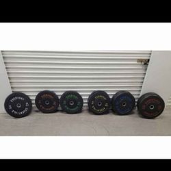 370Lbs Of Olympic Weights, Bumper Plates 