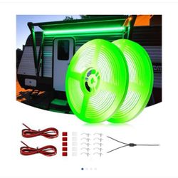 Yeenoon COB RV Awning Lights, 12V 32.8FT Camping Awning Light, IP68 Waterproof LED Lights, 