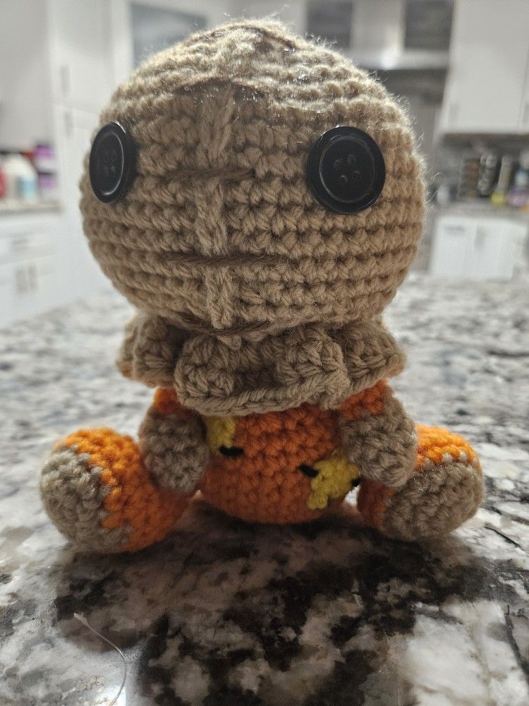 Hand Crocheted Sam Doll 12$