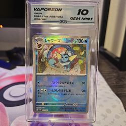Vaporeon Pokeball Graded 10