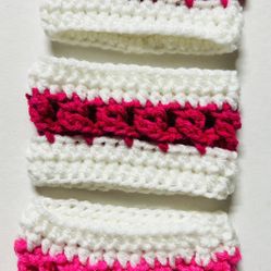 Breast Cancer Ribbon Crochet Coffee Cup MUG Hug sweater Cozy To go SLEEVE-LOT 3