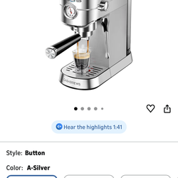 Brand new espresso machine & grinder