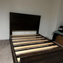 Solid Wood Bed Frame -Queen Size