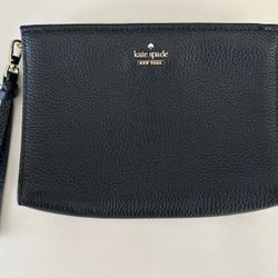 Kate Spade Jackson Street Marlow Pebbled Leather Black Wristlet