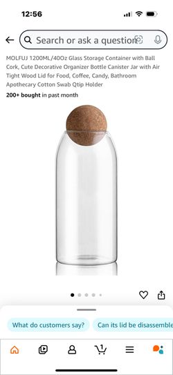 Class Storage Container With Bali Cork Lid