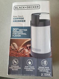 Black & Decker Easy Touch Coffee Grinder w/Stainless Steel Grinding Blades NEW