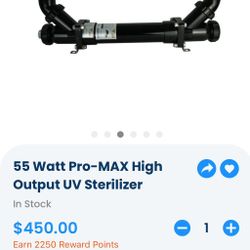 Brand New LIFEGUARD PRO MAX 55 Watt UV STERILIZER 
