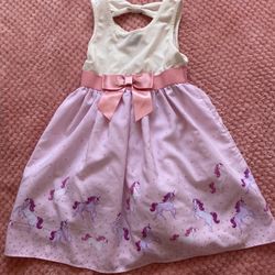 Unicorn Toddler Girl Casual Dress - Size 6 - Gently used