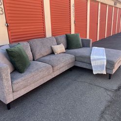 *Free Delivery* Gray Living Spaces Sectional Couch Sofa