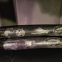 NY YANKEES WOODEN Baseball Bats. JETER & POSADA