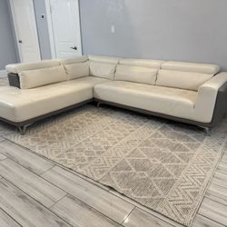 White Faux Leather couch