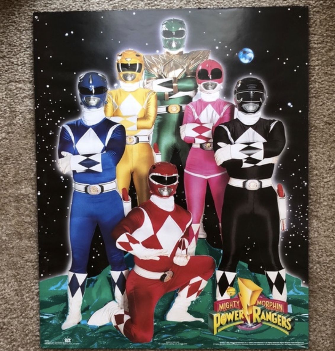 Vintage Mighty Morphin Power Ranger poster