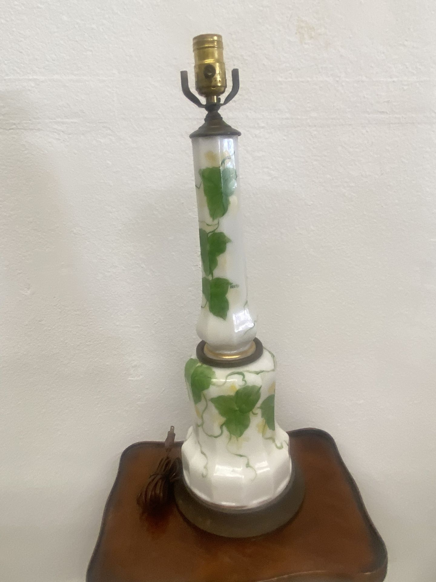 Artist Signed Hand Painted 1930’s Lamp