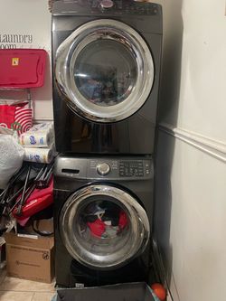 Working washer and dryer gas - samsung - stainless steel