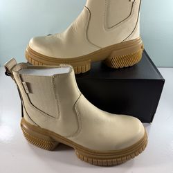 NEW SOREL Women’s ONA AVE Chelsea Boot WP Waterproof Boots Honey White - size 8