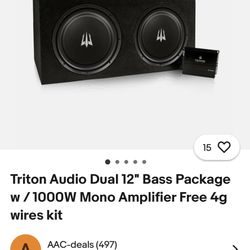 Triton 12 Subwoofer 1000w Each