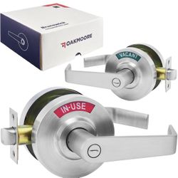 Oakmoore Commercial Grade Bathroom Door Handle Lock with Occupancy Indicator
