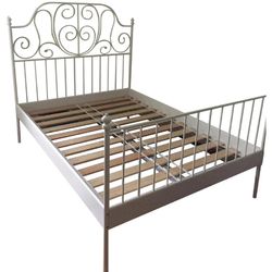 Vintage IKEA metal bed frame, white, FULL