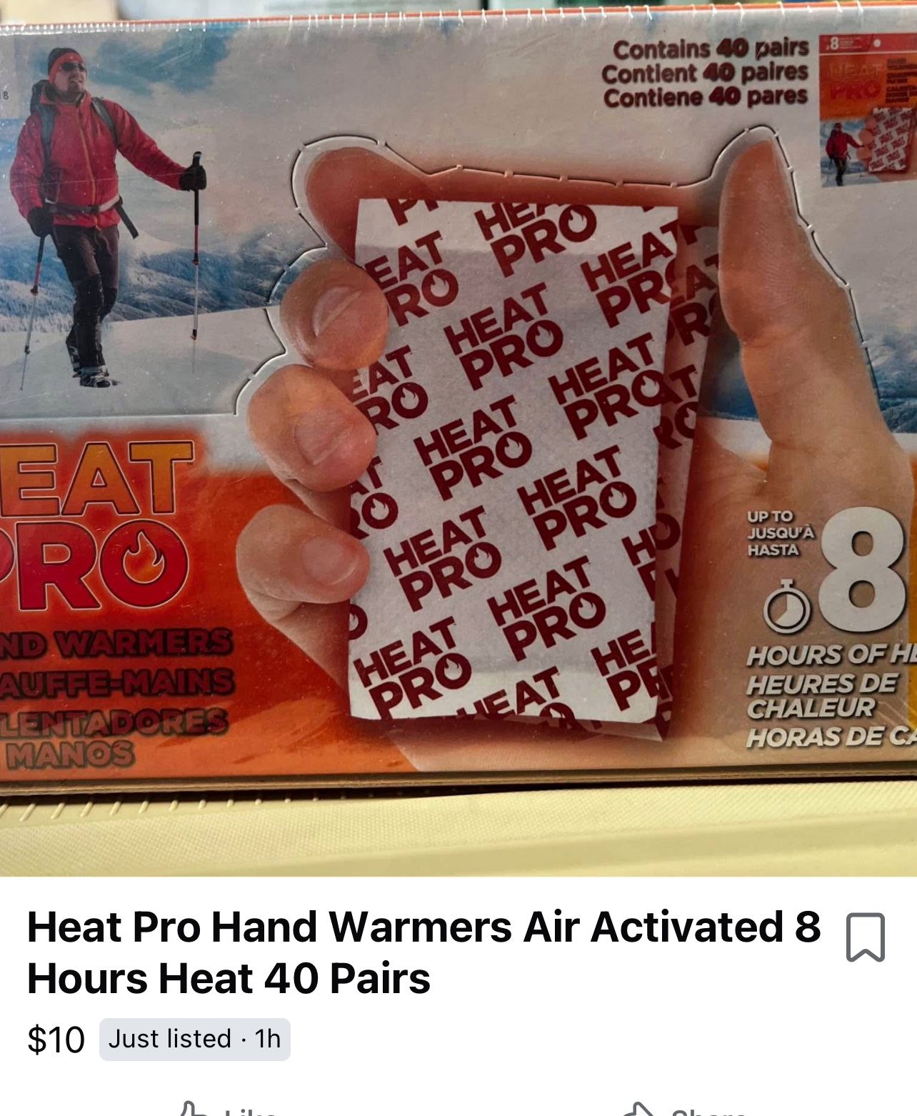 Heat Pro Hand Warmers Box Of 40