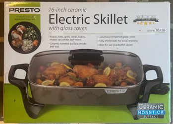 Presto 16-Inch Ceramic Electric Skillet with Glass Cover