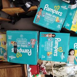 Pampers Sizes  4 , 5 , & 4-5T Pull Ups Girls 