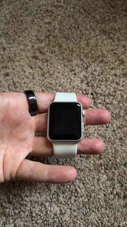 Apple Watch with White Sport Band