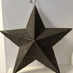Vintage Large Glitter Star 