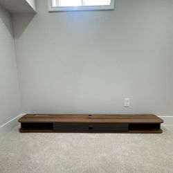 78" Eclan Floating TV Stand, Walnut