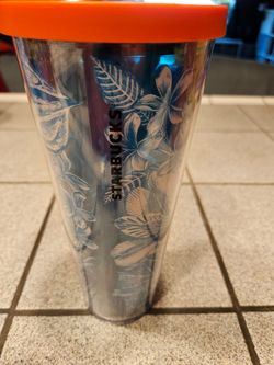 Starbucks Tropical Floral Clear Tumbler