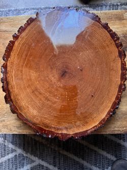 Live Edge Wood Slice with Resin Coat