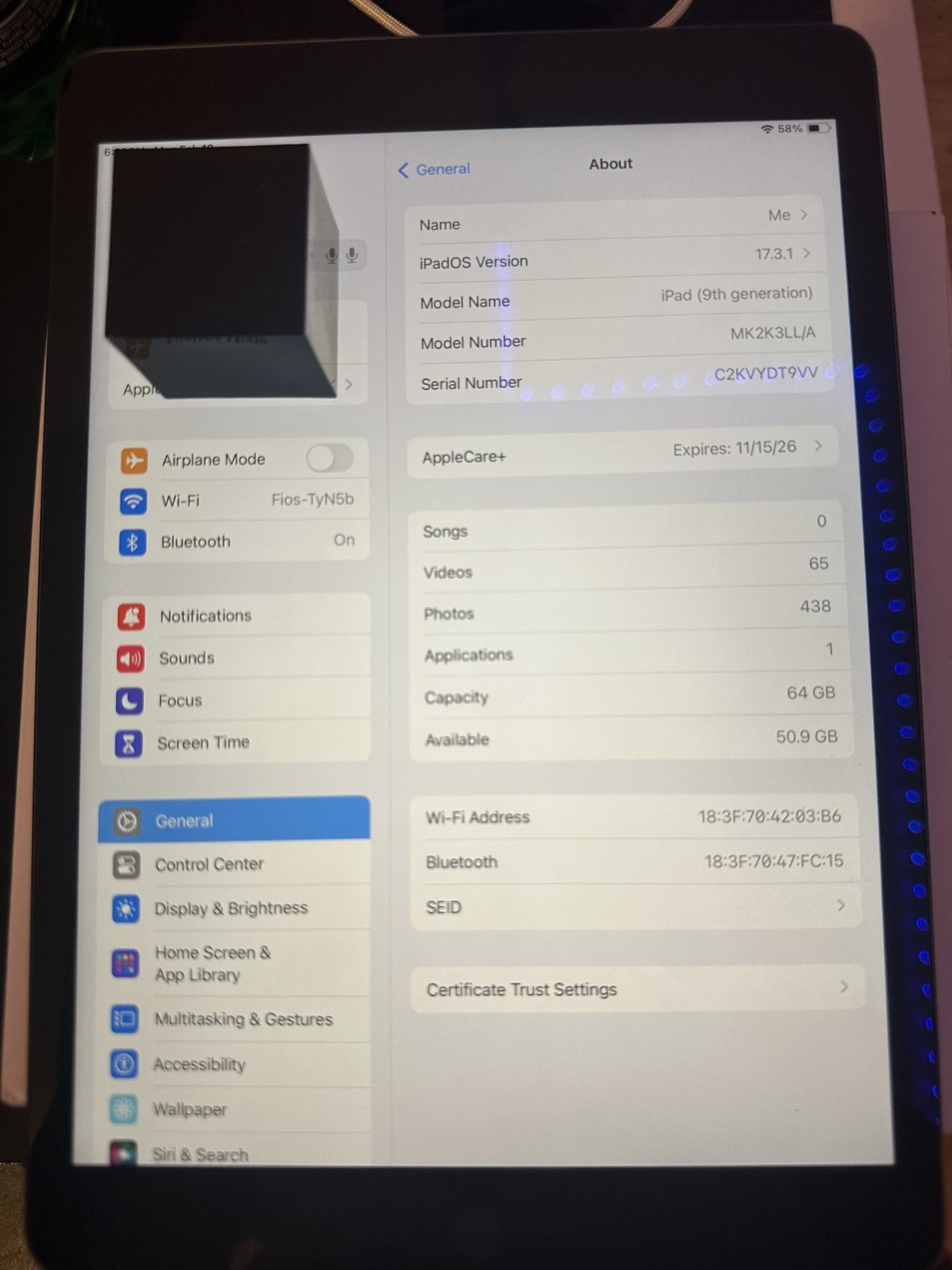 iPad 9th Generation