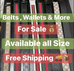 Men’s belts and wallets for sale