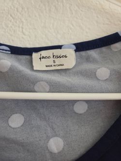 Free Kisses Polka Dot Top Size Small