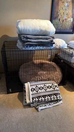 Collapsible large breed dog crate