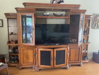 Solid Wood Entertainment Center