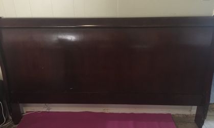 King headboard and dresser mirror