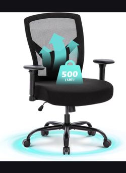 ALPHA HOME Heavy Duty Office Chair Ergonomic, Mid Back Mesh Computer Chair with Lumbar Support