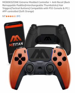 ModdedZone MZ Titan Modded PS5 Controller – Soft Orange