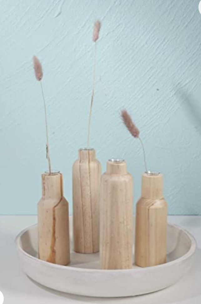 Wood Bud Vases- 24