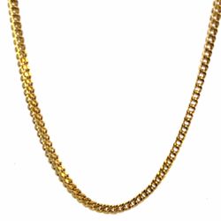 Men’s 10k Yellow Gold 20” Inch 3.2mm Square Franco Chain Link Necklace GP3126465