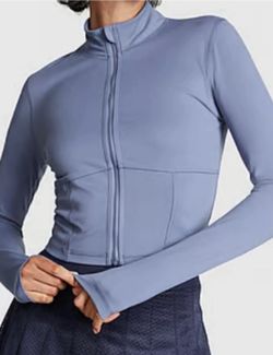 Pink Victoria’s Secret long sleeve zip up XS