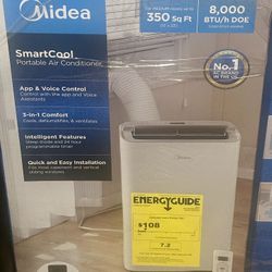 Midea 12k BTU/8k BTU DOE Smartcool Portable AC